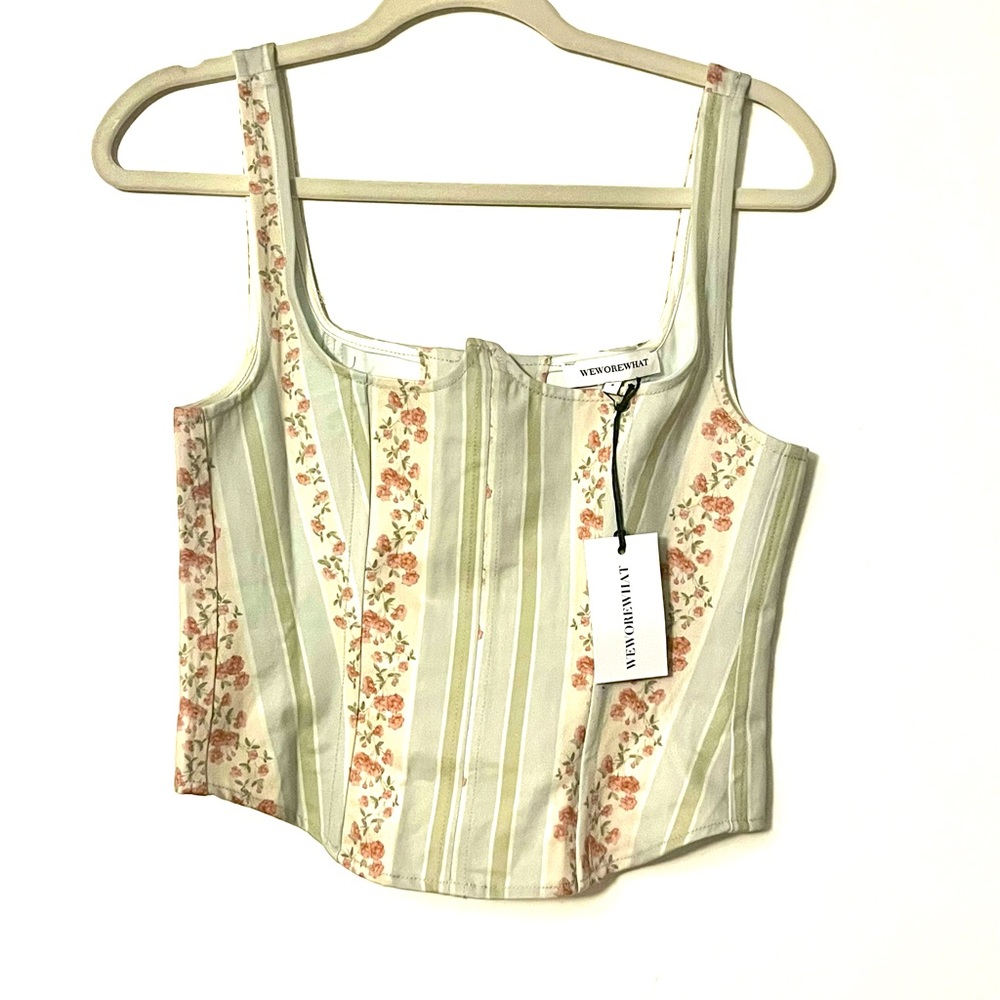 ~ WeWoreWhat ~ Floral Corset Top